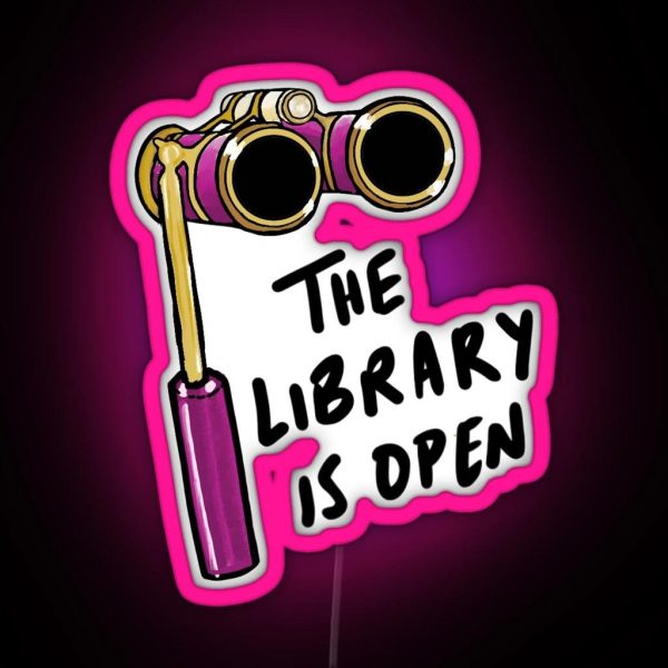 The Library Is Open RGB Neon Sign