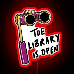 The Library Is Open RGB Neon Sign