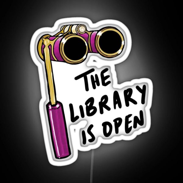 The Library Is Open RGB Neon Sign