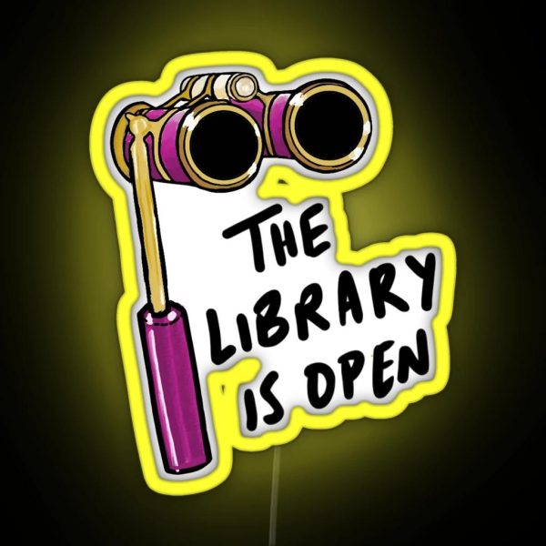 The Library Is Open RGB Neon Sign