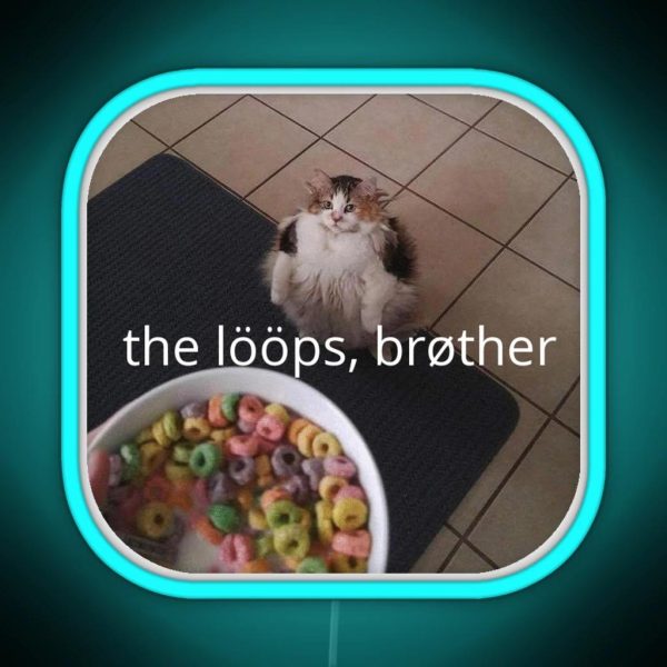 The Loops Brother Cat Meme RGB Neon Sign