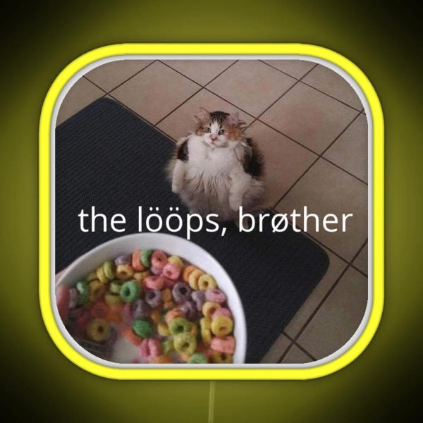 The Loops Brother Cat Meme RGB Neon Sign