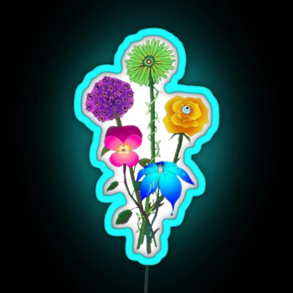 The Lords In Black As Flowers RGB Neon Sign