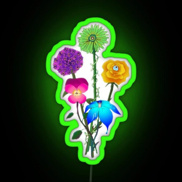 The Lords In Black As Flowers RGB Neon Sign