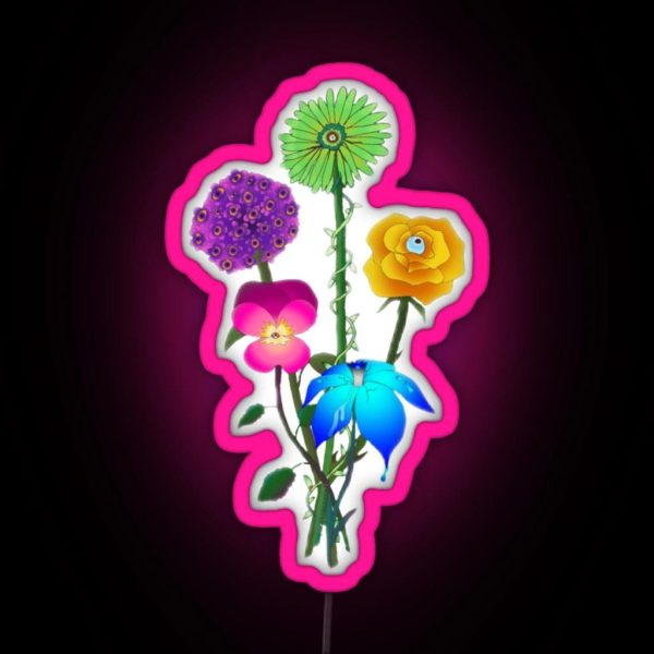 The Lords In Black As Flowers RGB Neon Sign
