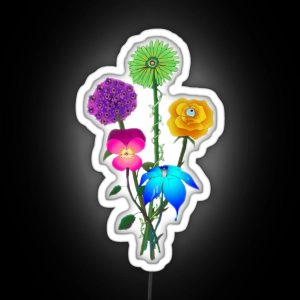 The Lords In Black As Flowers RGB Neon Sign