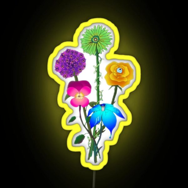 The Lords In Black As Flowers RGB Neon Sign