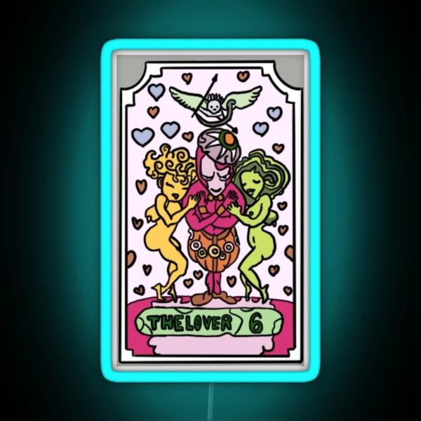 The Lover Jojo Tarot Card RGB Neon Sign