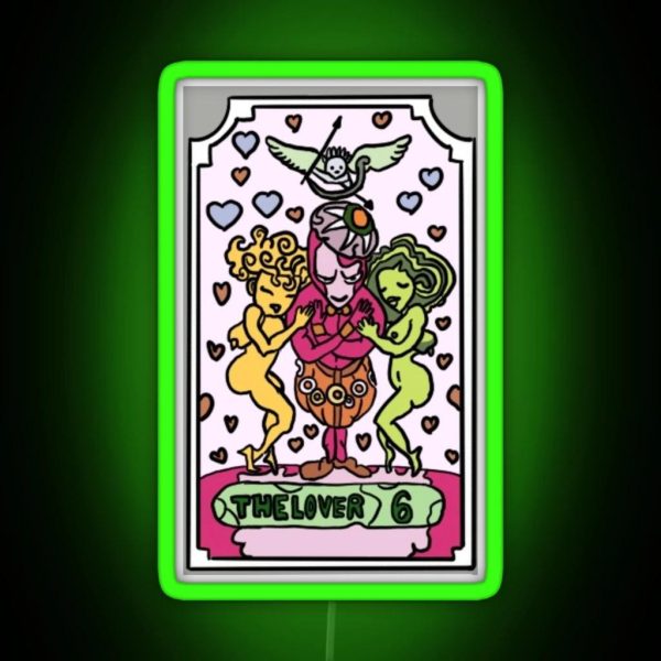 The Lover Jojo Tarot Card RGB Neon Sign