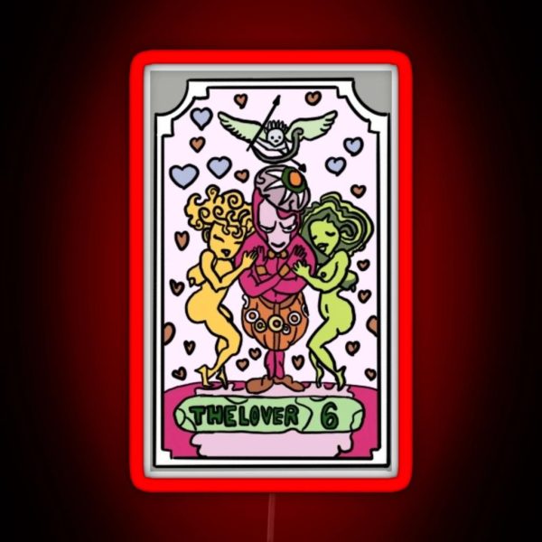 The Lover Jojo Tarot Card RGB Neon Sign