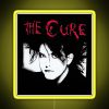 The man's guide to self-care and wellness, highlighted in neon red on a yellow background.