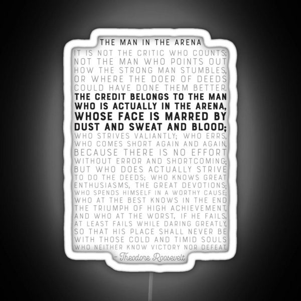 The Man In The Arena RGB Neon Sign