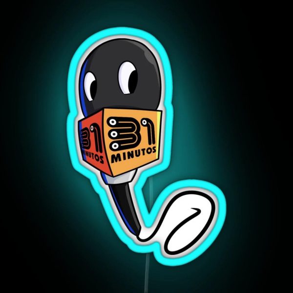 The Microphone Is One Of The Characters In The Iconic RGB Neon Sign