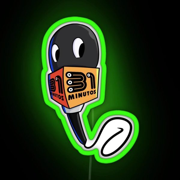 The Microphone Is One Of The Characters In The Iconic RGB Neon Sign