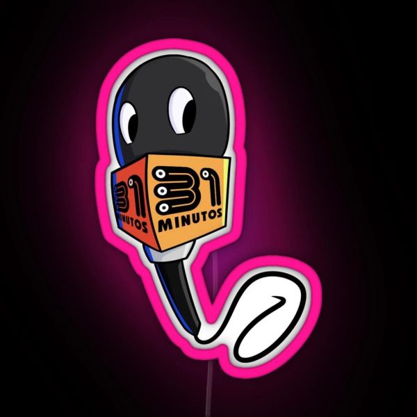 The Microphone Is One Of The Characters In The Iconic RGB Neon Sign