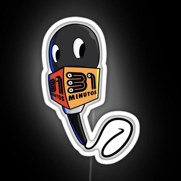 The Microphone Is One Of The Characters In The Iconic RGB Neon Sign