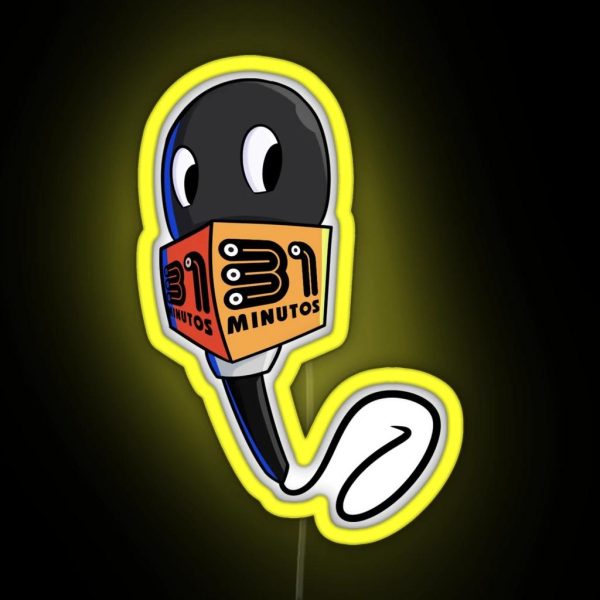 The Microphone Is One Of The Characters In The Iconic RGB Neon Sign