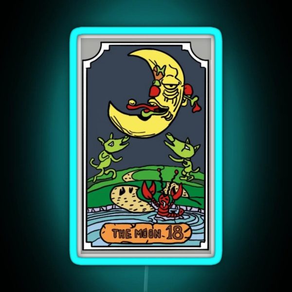 The Moon Jojo Tarot Card RGB Neon Sign