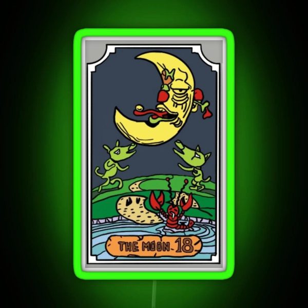 The Moon Jojo Tarot Card RGB Neon Sign