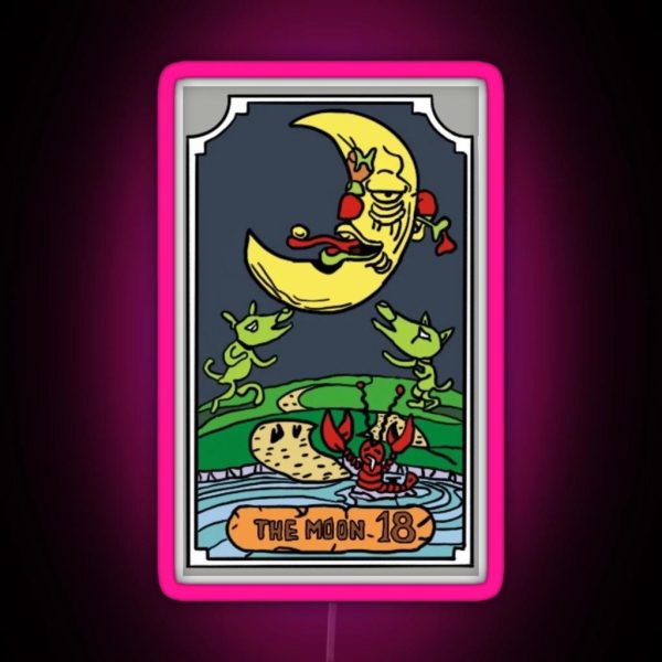 The Moon Jojo Tarot Card RGB Neon Sign