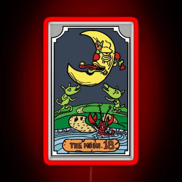 The Moon Jojo Tarot Card RGB Neon Sign