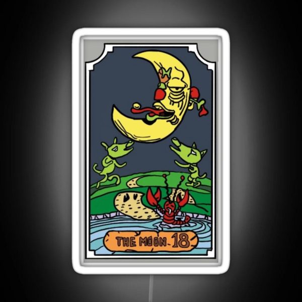The Moon Jojo Tarot Card RGB Neon Sign
