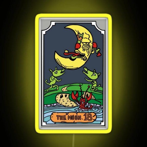 The Moon Jojo Tarot Card RGB Neon Sign