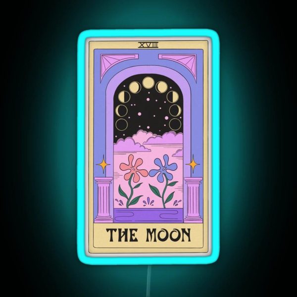 The Moon Tarot Card RGB Neon Sign