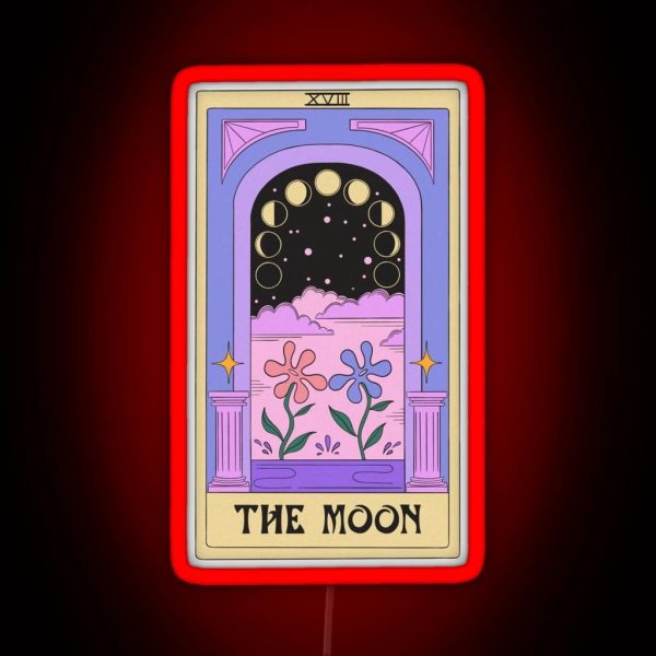 The Moon Tarot Card RGB Neon Sign