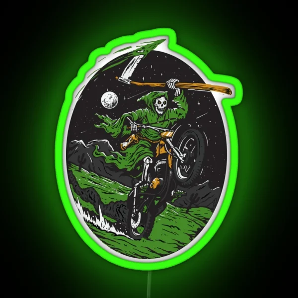 THE Motocross ANGEL OF DEATH RGB Neon Sign