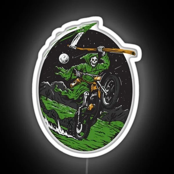 THE Motocross ANGEL OF DEATH RGB Neon Sign