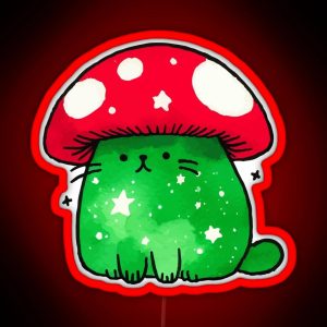 The Mushroom Cat RGB Neon Sign