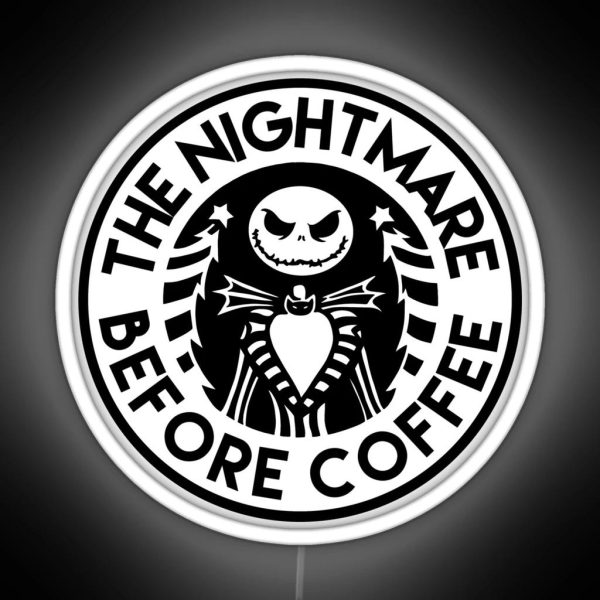 The Nightmare Before Coffee RGB Neon Sign