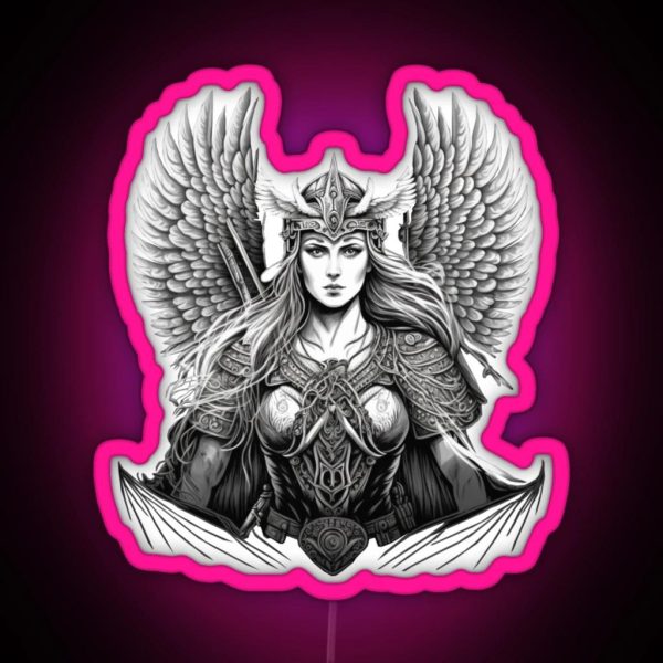 The Norse Valkyrie Is A Symbol Of Honor And Nobility RGB Neon Sign