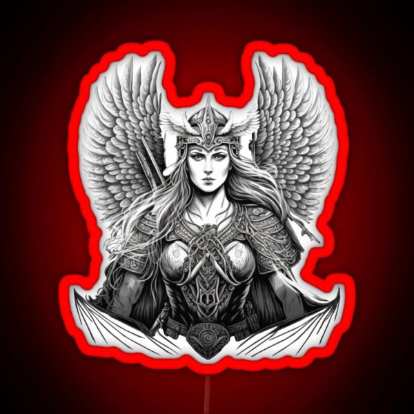 The Norse Valkyrie Is A Symbol Of Honor And Nobility RGB Neon Sign