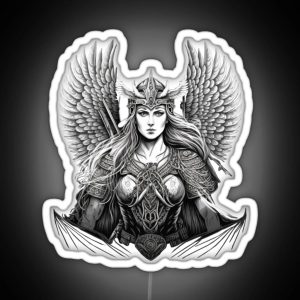 The Norse Valkyrie Is A Symbol Of Honor And Nobility RGB Neon Sign