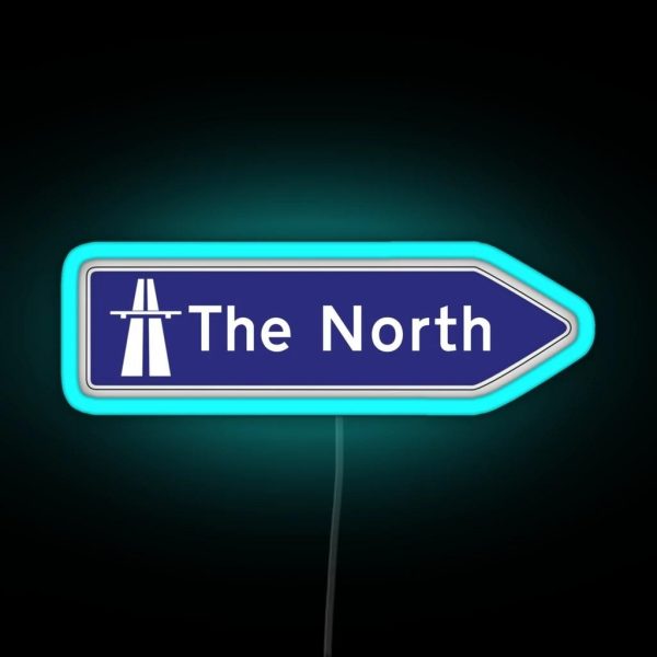 The North Uk Motorway Sign RGB Neon Sign
