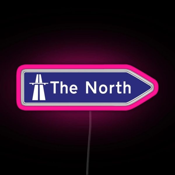 The North Uk Motorway Sign RGB Neon Sign