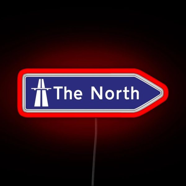 The North Uk Motorway Sign RGB Neon Sign