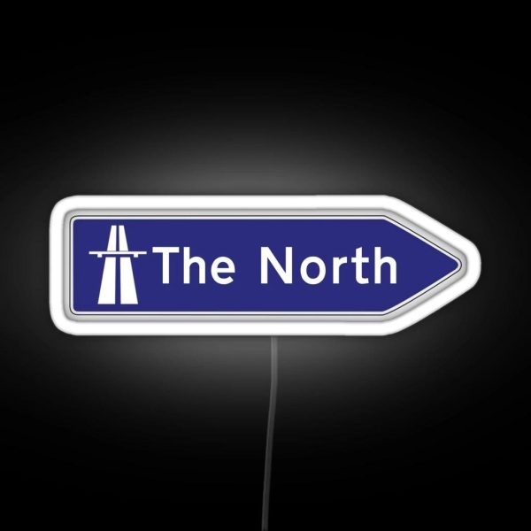 The North Uk Motorway Sign RGB Neon Sign