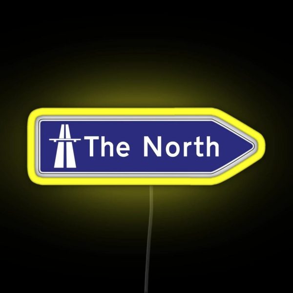 The North Uk Motorway Sign RGB Neon Sign