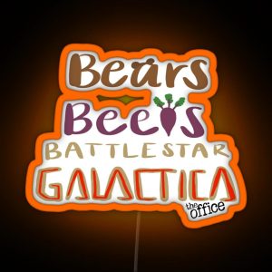 The Office Bears Beets Battlestar Galactica Jim Halpert RGB Neon Sign