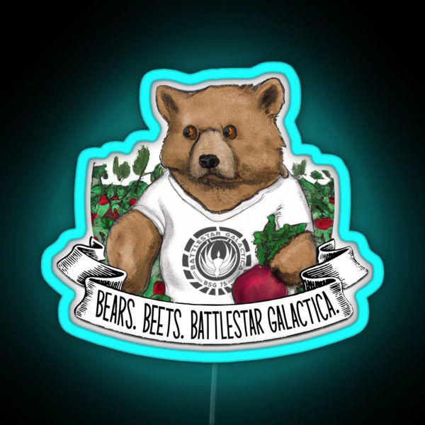The Office Bears Beets Battlestar Galactica RGB Neon Sign