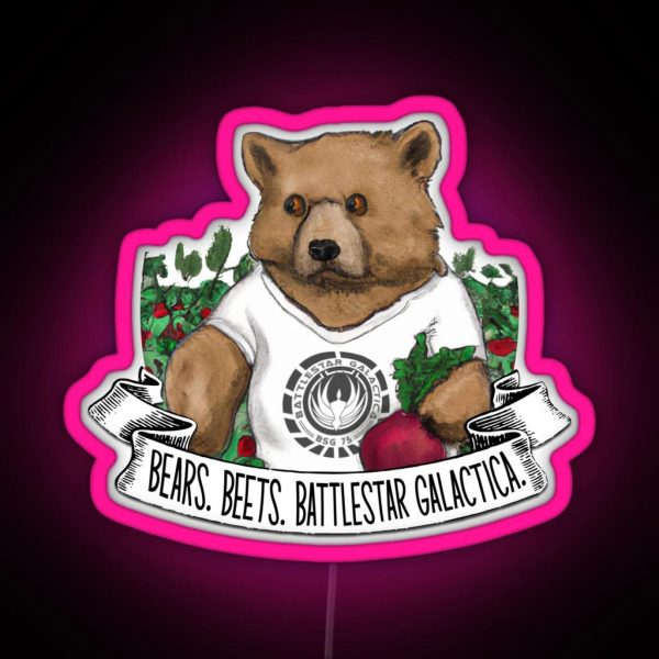 The Office Bears Beets Battlestar Galactica RGB Neon Sign