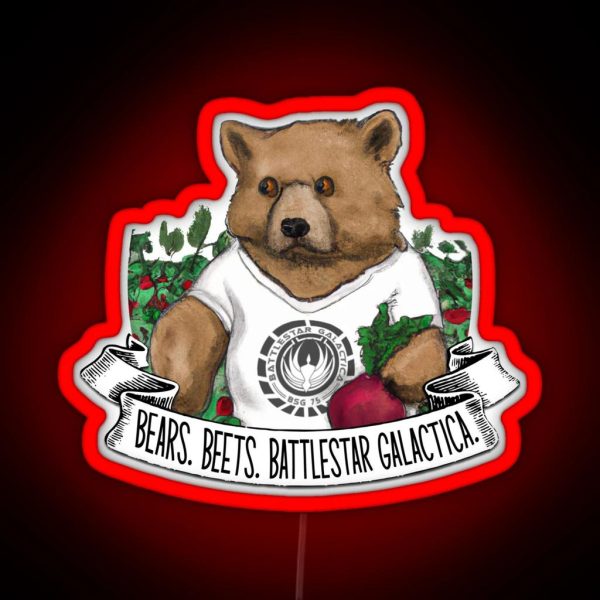 The Office Bears Beets Battlestar Galactica RGB Neon Sign