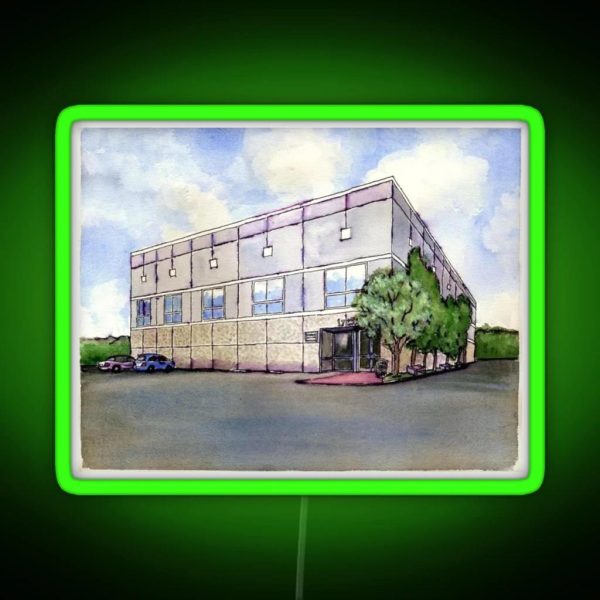 The Office Building Pam S Painting Of Dunder Mifflin RGB Neon Sign