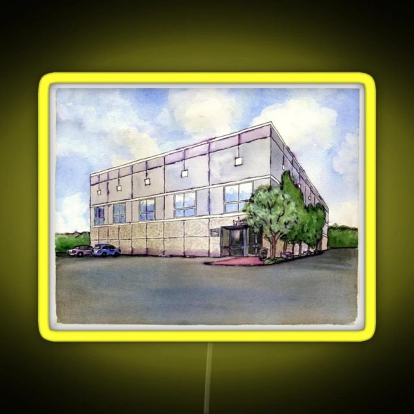 The Office Building Pam S Painting Of Dunder Mifflin RGB Neon Sign