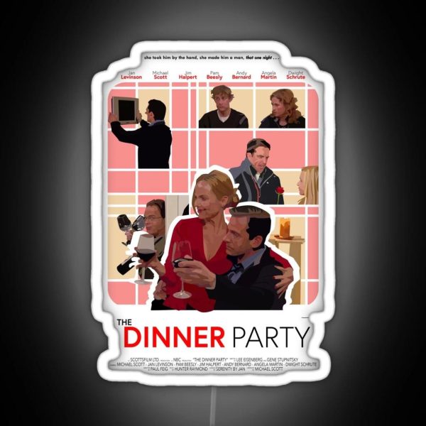 The Office Dinner Party Poster RGB Neon Sign