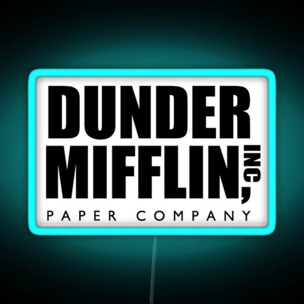 The Office Dunder Mifflin Logo RGB Neon Sign