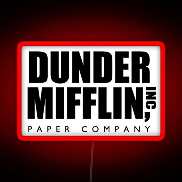The Office Dunder Mifflin Logo RGB Neon Sign